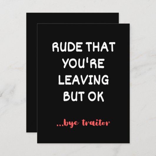 Medewerker Coffee-Mok - Rude dat je weggaat Save The Date (Voorkant / Achterkant)