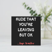 Medewerker Coffee-Mok - Rude dat je weggaat Save The Date (Staand voorkant)