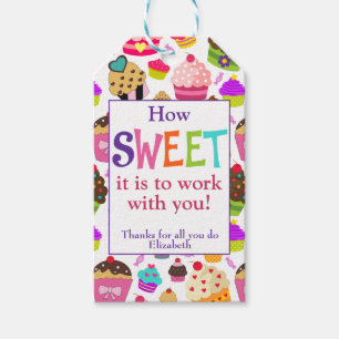 Medewerker Colleague Sweet Cupcake Cadeaulabel