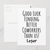 medewerker, collega, afscheid, veel succes met T-S Briefkaart (Voorkant / Achterkant)