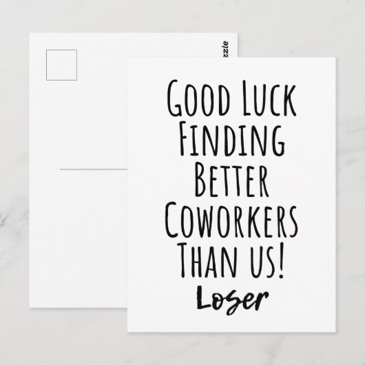 medewerker, collega, afscheid, veel succes met T-S Briefkaart (Voorkant / Achterkant)