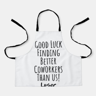 medewerker, collega, afscheid, veel succes met T-S Schort