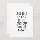 medewerker, collega, afscheid, veel succes T-Shirt Advieskaart (Voorkant / Achterkant)