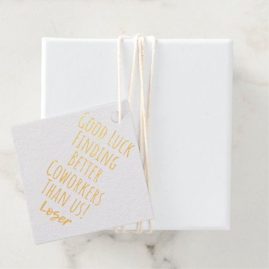 medewerker, collega, afscheid, veel succes T-Shirt Bedankjes Labels (Met doos)