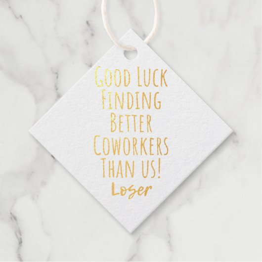 medewerker, collega, afscheid, veel succes T-Shirt Bedankjes Labels (Voorkant)