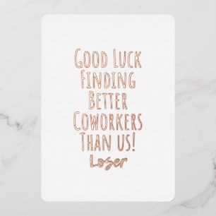 medewerker, collega, afscheid, veel succes T-Shirt Folie Feestdagenkaart