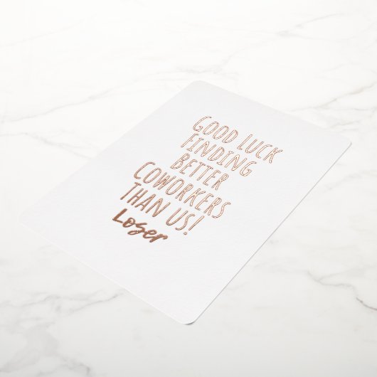 medewerker, collega, afscheid, veel succes T-Shirt Folie Feestdagenkaart (Gedraaid)