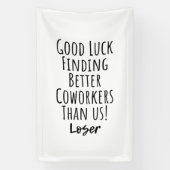 medewerker, collega, afscheid, veel succes T-Shirt Spandoek (Verticaal)