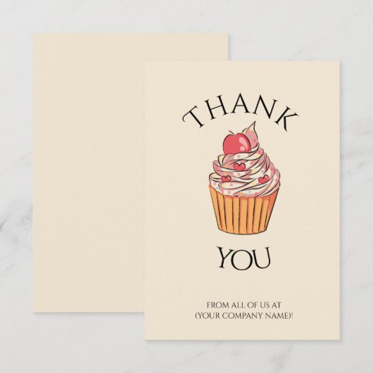 Medewerker Collega Boss Werkplek Waardering Bedankkaart (Voorkant / Achterkant)