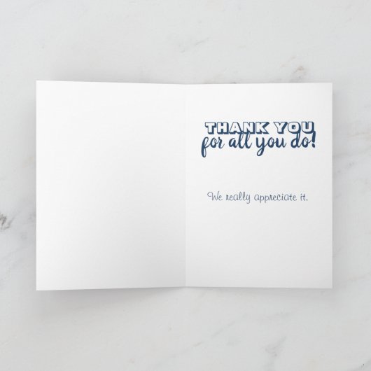 Medewerker Dank U Waardering Kaart (Binnen)