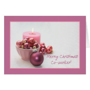 Medewerker de roze christsmas ornamenten christm