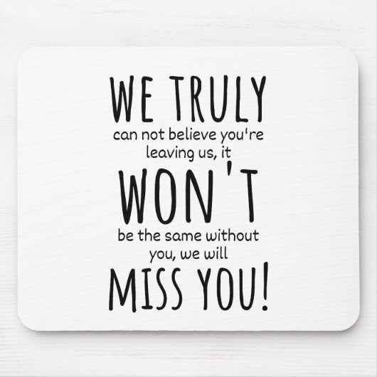 medewerker die vertrekt voor vrouwen , medewerker  muismat (Voorkant)