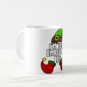 Medewerker Elf Matching Family Group Kerstparty Koffiemok (Voorkant links)