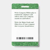 Medewerker Foto Bar Code Logo ID Aangepast Badge (Achterkant)