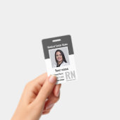 Medewerker foto barcode logo naam badge (Handheld)