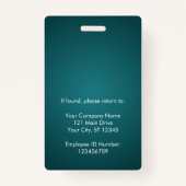 Medewerker Foto Bedrijf Logo Green Security ID Badge (Achterkant)