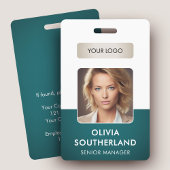 Medewerker Foto Bedrijf Logo Green Security ID Badge