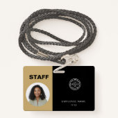Medewerker Foto ID Bedrijf Logo Personeel Badge (Achterkant met draagriem)