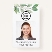 Medewerker Foto ID Bedrijfsbeveiliging Botanische Badge (Voorkant)