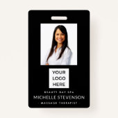 Medewerker Foto ID Bedrijfsbeveiliging Zwart Badge (Voorkant)