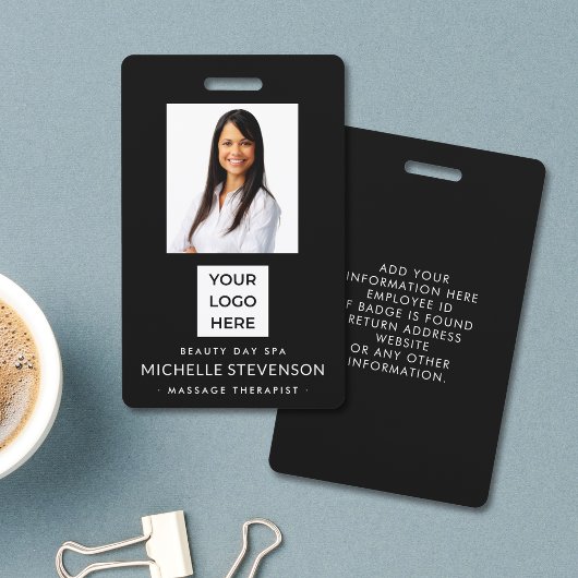 Medewerker Foto ID Bedrijfsbeveiliging Zwart Badge