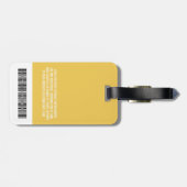 Medewerker Foto ID modern geel, logo professional Bagagelabel (Achterkant horizontaal)