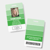 Medewerker Foto-ID - strepen logo, professioneel Badge (Voor- en achterkant)