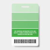 Medewerker Foto-ID - strepen logo, professioneel Badge (Achterkant)