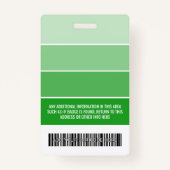 Medewerker Foto-ID - strepen logo, professioneel Badge (Achterkant)