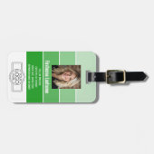 Medewerker Foto-ID - strepen logo, professioneel Bagagelabel (Voorkant horizontaal)