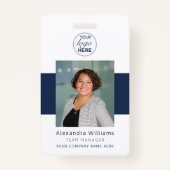 Medewerker Foto ID Uw Logo Hier QR Code Beveiligin Badge (Voorkant)