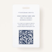 Medewerker Foto ID Uw Logo Hier QR Code Beveiligin Badge (Achterkant)