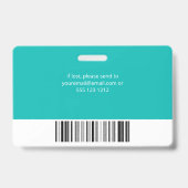 Medewerker Foto Logo Turquoise Badge (Achterkant)