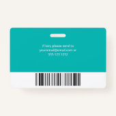 Medewerker Foto Logo Turquoise Badge (Achterkant)