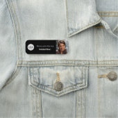 Medewerker Foto Logo Zwart Wit Eenvoudig Naamplaatje (In situ)