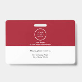 Medewerker Foto Naam Bedrijfslogo Barcode Beveilig Badge (Achterkant)