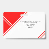 Medewerker Foto Naam ID-badge Badge (Achterkant)