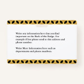 Medewerker Foto Pers Pass Logo ID Kaart Custom Badge (Achterkant)