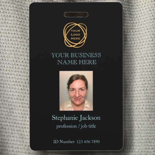 Medewerker Fotobedrijf Logo QR Code Zwart Blauwgro Badge