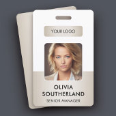 Medewerker Fotobedrijf Logo Soft Gold Security ID Badge