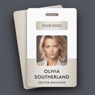Medewerker Fotobedrijf Logo Soft Gold Security ID Badge