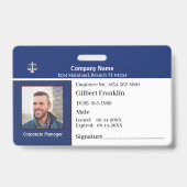 Medewerker Fotonaam Business Logo Custom Badge (Voorzijde)