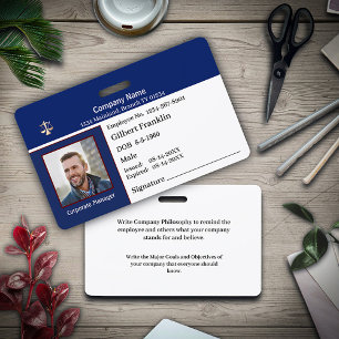 Medewerker Fotonaam Business Logo Custom Badge