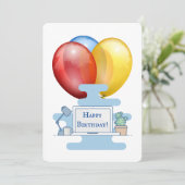 Medewerker Happy Birthday van vrienden binnen Kaart (Staand voorkant)