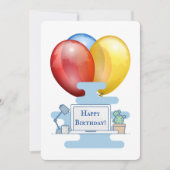 Medewerker Happy Birthday van vrienden binnen Kaart (Voorkant)