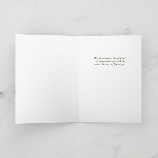 Medewerker Herfstoogst verlaat Thanksgiving Feestdagen Kaart (Binnen)