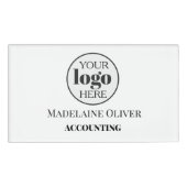 Medewerker Human Resources Logo Wit Zwart Eenvoudi Naambadge (Voorkant)