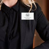 Medewerker Human Resources Logo Wit Zwart Eenvoudi Naambadge