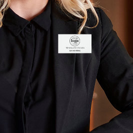 Medewerker Human Resources Logo Wit Zwart Eenvoudi Naambadge