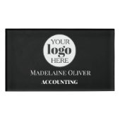 Medewerker Human Resources Logo Zwart Wit Eenvoudi Naambadge (Voorkant)